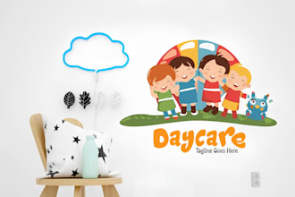 do kids, daycare, childcare, preschool and toy shop logo design