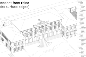 clean 3d architectural concepts for visualization in rhino