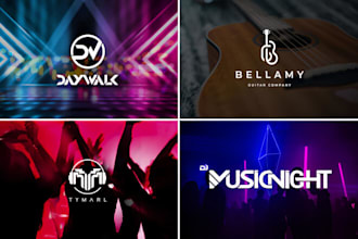 do premium modern dj music, tv, studio, radio, and entertainment logo