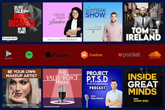 do a unique podcast cover art and podcast logo design