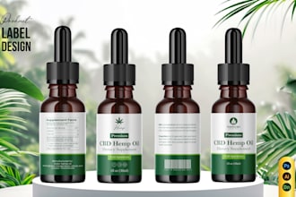 do professional product label design and cbd label design