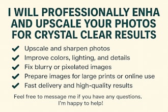 enhance and upscale your photos to high resolution