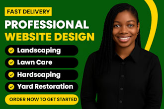 design landscaping, gardening, planting, snow removal, lawn care service website