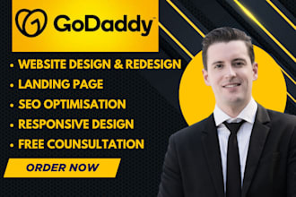 design, redesign, or optimize your godaddy website and landing page