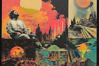 make vintage album cover for you