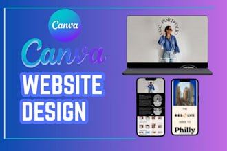 do canva website design, design canva landing page