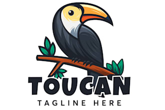 create high quality toucan logo with unlimited revisions
