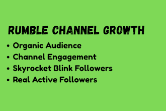 do rumble video promotion , channel and youtube consultant
