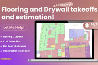 do flooring and drywall takeoffs and cost estimates