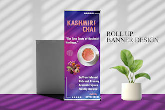 design a roll up banner for your brand or business