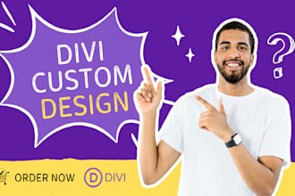 do a customized divi theme website redesign fix wordpress