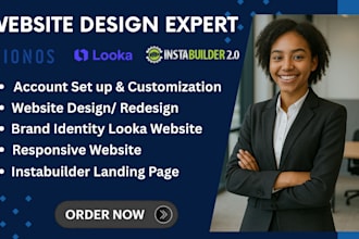 design with looka ionos instabuilder website