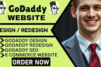 design your professional godaddy website redesign ecommerce via SEO