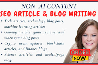write SEO tech, game, crypto, science, yoga technical article and blog writing