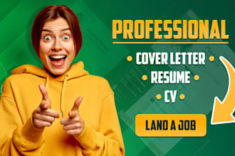 do professional CV design, resume formatting in any template