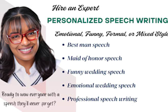 write a personalized wedding speech, best man or maid of honor speech