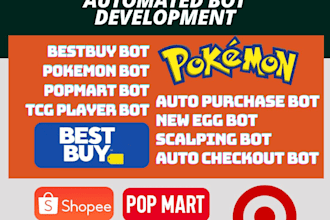 develop auto purchase bot, shopping bot, auto checkout bot
