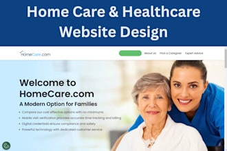 design healthcare website, assisted living website homecare website, llc website