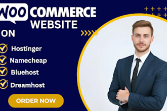 build wordpress website with woocommerce on hostinger godaddy bluehost