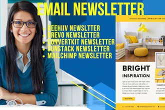 design newsletter on beehiiv brevo mailchimp convertkit sender beefree substack