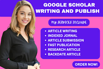 backdate write and publish article on google scholar peer review indexed journal