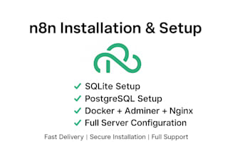 install and configure n8n automation tool with sqlite or postgresql