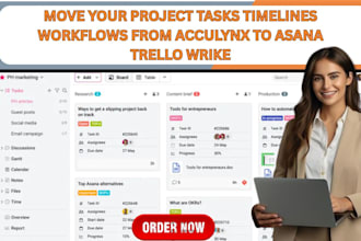 move your project tasks timelines workflows from acculynx to asana trello wrike