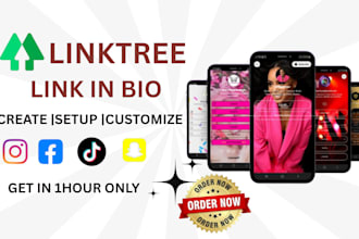 set up linktree bio landing page for your social media