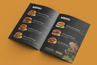 design pub, bar, cafe, hotel, restaurants menu