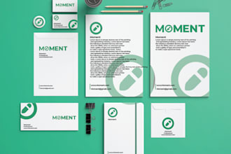 design modern logo, complete branding package and brand book