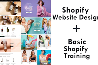 create your shopify website and give you training on shopify web design