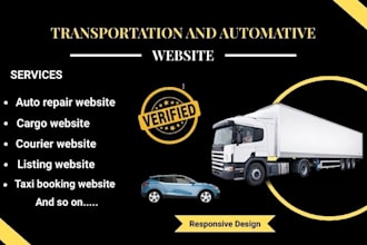 build any kind of website , cargo logistic website, car listing bidding website