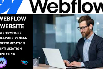 address webflow website design, seo, responsive, layout issues, mend quick fixes