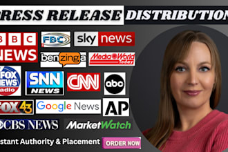 do press release distribution, submit press release, and publish press release