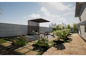 do landscape, garden, backyard, swimming pool, and terrace design
