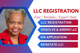 do llc registration, amend llc, dissolve llc, reinstate llc, ein application