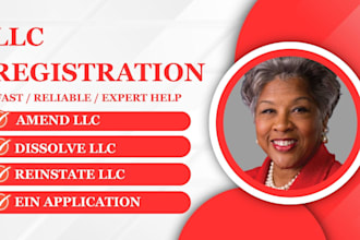 do llc registration, amend llc, dissolve llc, reinstate llc, ein application