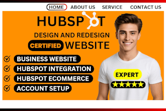 design, develop professional hubspot website, hubspot CRM cms hubspot automation
