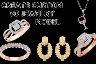 create 3d jewelry model 3d bracelet 3d pendant rendering blender zbrush