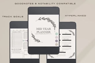 design digital planner, setup etsy shop, hyperlinked planner, custom planner