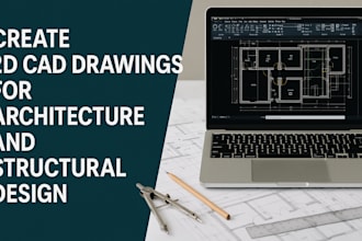 create detailed 2d cad drawings for architectural and structural plans
