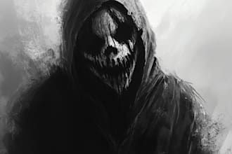 do a fantasy horror character illustration