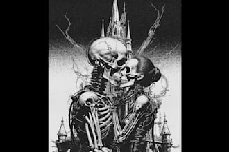 create custom dark art for your album cover or merchandise