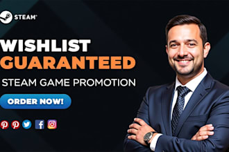 advertise organic steam game promotion to boost steam wishlist and sales ,roblox