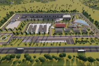 build supermarket, shop, retailstore, mall exterior, and interior design,factory