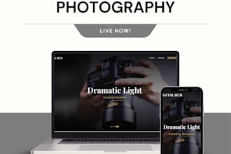 build a modern photography website with animations