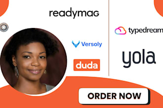 setup readymag website, typedream, versoly, yola website, duda website tilda