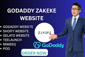 godaddy zakeke shopify gelato website teelaunch mimeeq print on demand