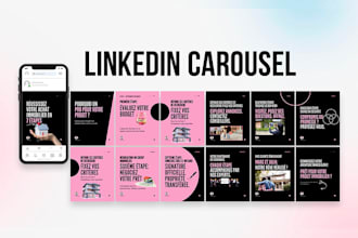 design linkedin carousel post banner instagram carousel template in canva pro
