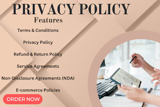 write legal contract terms and conditions business website privacy policy